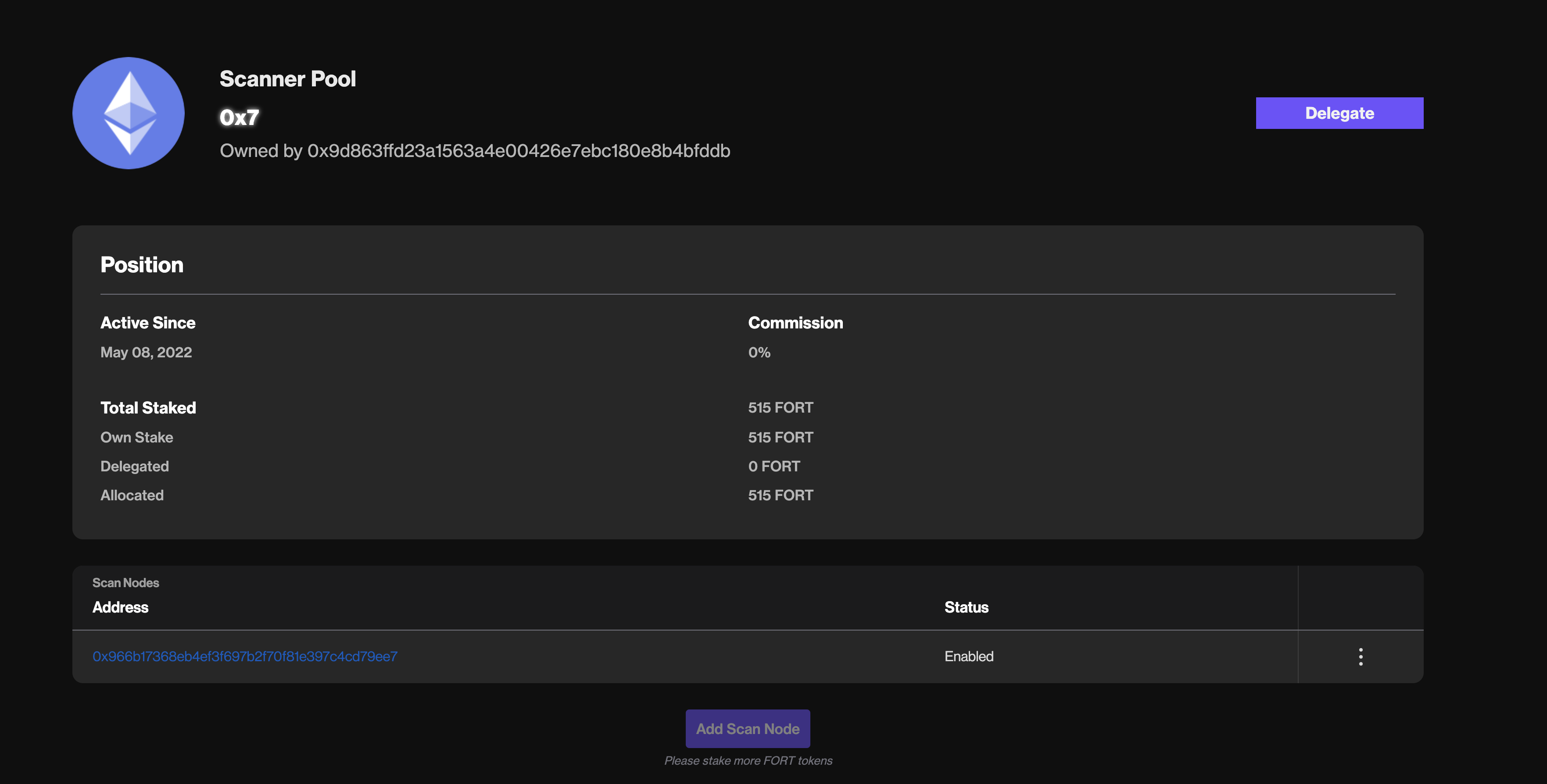 Delegated Staking