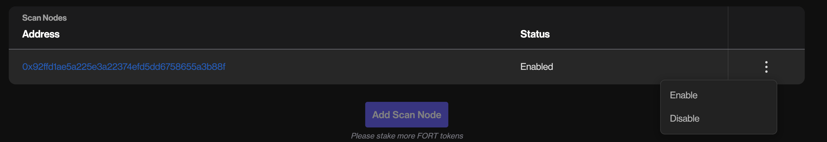 Disable Scan Node